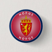 Wapen van Noorwegen Cirkelvorm Ronde Button 3,2 Cm (Voorkant)