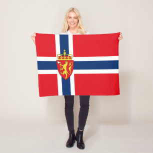 Wapen van Noorwegen op de vlag van Noorwegen, Noor Fleece Deken