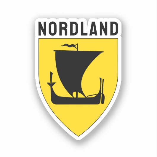Wapen van Nordland fylke - NOORWEGEN Sticker (Voorkant)