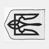 Wapen van Oekraïne Fleece Deken (Voorkant (Horizontaal))