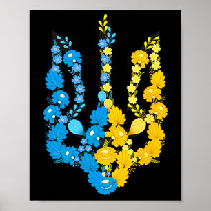 Wapen van Oekraïne in nationale kleur Oekraïense P Poster