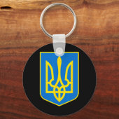 Wapen van Oekraïne - Slava Ukraini 2 Sleutelhanger (Voorkant)