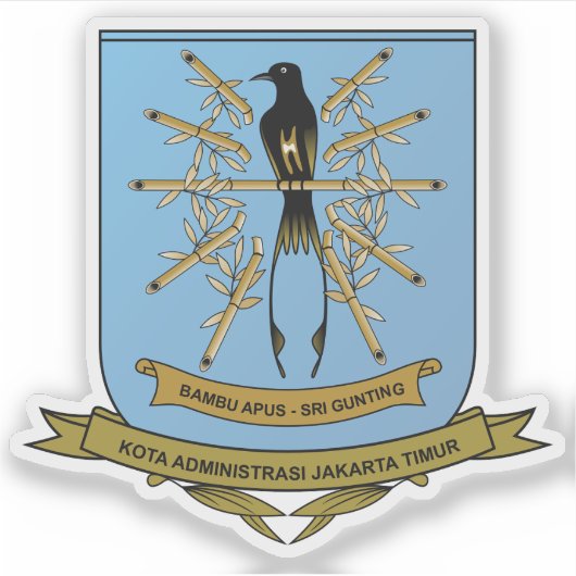 Wapen van Oost-Jakarta, Indonesië Sticker (Voorkant)