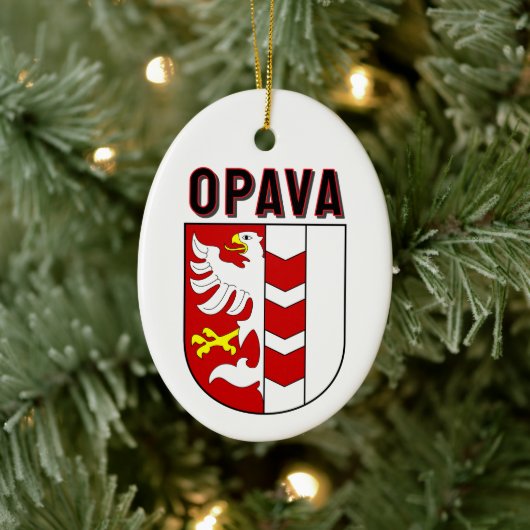 Wapen van Opava, Tsjechië Keramisch Ornament (Boom)