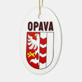 Wapen van Opava, Tsjechië Keramisch Ornament (Links)
