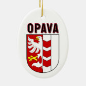 Wapen van Opava, Tsjechië Keramisch Ornament (Achterkant)