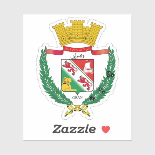 Wapen van Oran, Algerije Sticker (Vel)