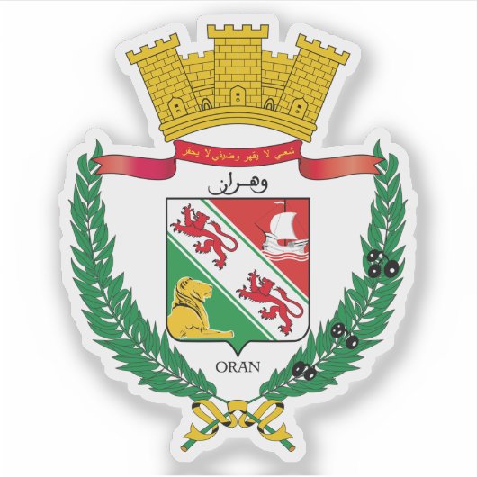 Wapen van Oran, Algerije Sticker (Voorkant)