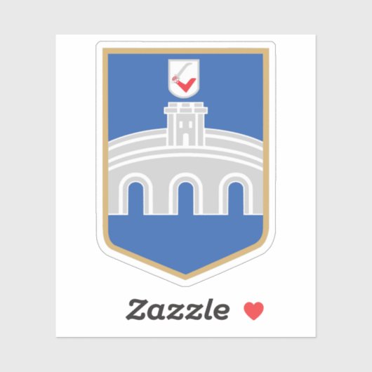 Wapen van Osijek, Kroatië Sticker (Vel)