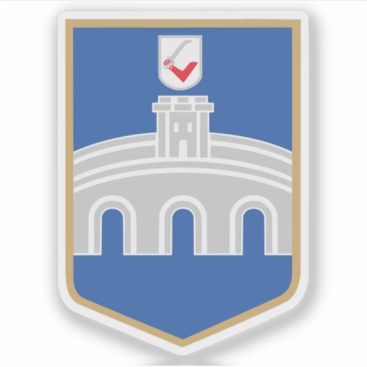 Wapen van Osijek, Kroatië Sticker (Voorkant)