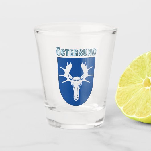 Wapen van Östersund - Zweden Shot Glas (Voorkant)