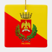Wapen van Palermo (stad), Sicilië Keramisch Ornament (Achterkant)