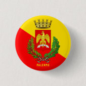 Wapen van Palermo (stad), Sicilië Ronde Button 3,2 Cm (Voorkant)