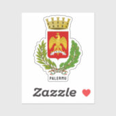 Wapen van Palermo - stad, Sicilië Sticker (Vel)