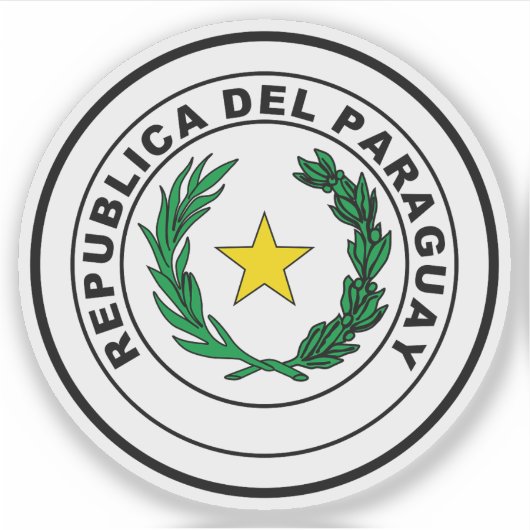Wapen van Paraguay Sticker (Voorkant)