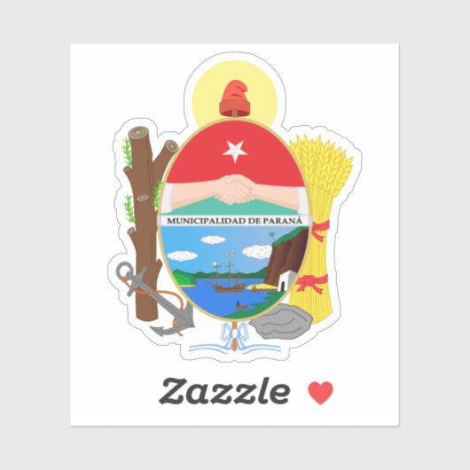 Wapen van Paraná, Argentinië Sticker (Vel)