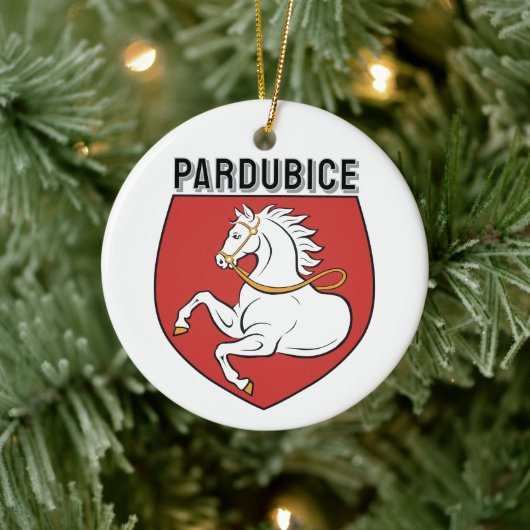 Wapen van Pardubice, Tsjechië Keramisch Ornament (Boom)