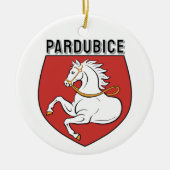 Wapen van Pardubice, Tsjechië Keramisch Ornament (Voorkant)