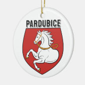 Wapen van Pardubice, Tsjechië Keramisch Ornament (Links)