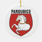 Wapen van Pardubice, Tsjechië Keramisch Ornament (Achterkant)