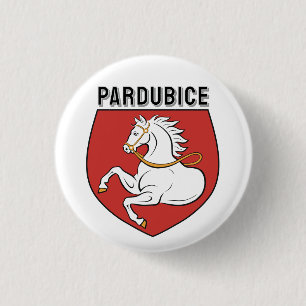 Wapen van Pardubice, Tsjechië Ronde Button 3,2 Cm