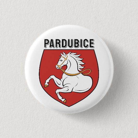Wapen van Pardubice, Tsjechië Ronde Button 3,2 Cm (Voorkant)