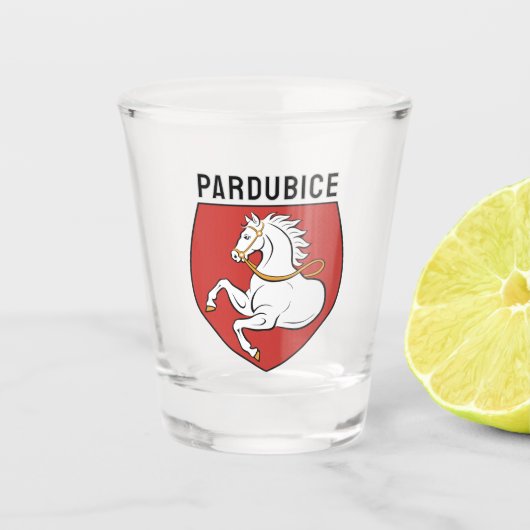 Wapen van Pardubice, Tsjechië Shot Glas (Voorkant)