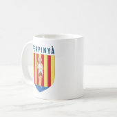 Wapen van Perpignan, FRANKRIJK Koffiemok (Voorkant links)