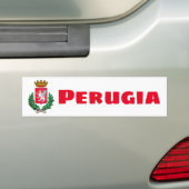 Wapen van Perugia, Italië Bumpersticker (Op auto)