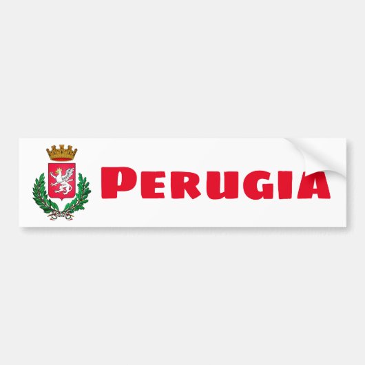 Wapen van Perugia, Italië Bumpersticker (Voorkant)