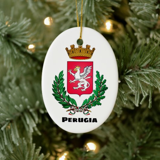 Wapen van Perugia, Italië Keramisch Ornament (Boom)