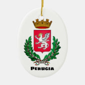 Wapen van Perugia, Italië Keramisch Ornament (Voorkant)