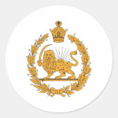 wapen van perzië ronde sticker (Voorkant)