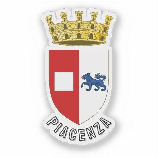 Wapen van Piacenza, Italië Sticker (Voorkant)