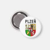 Wapen van Pilsen, Tsjechië Magneet (Voorkant / Achterkant)