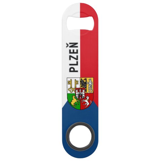 Wapen van Pilsen, Tsjechië Speed Flessenopener (Voorkant)