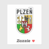Wapen van Pilsen, Tsjechië Sticker (Vel)