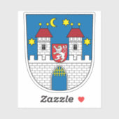 Wapen van Písek, Tsjechië Sticker (Vel)