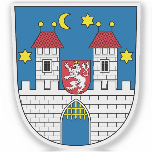 Wapen van Písek, Tsjechië Sticker (Voorkant)