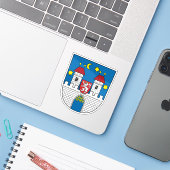 Wapen van Písek, Tsjechië Sticker (Laptop met iPhone)