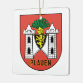 Wapen van Plauen, Duitsland Keramisch Ornament (Links)