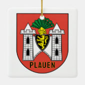 Wapen van Plauen, Duitsland Keramisch Ornament (Achterkant)