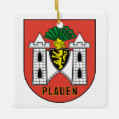 Wapen van Plauen, Duitsland Keramisch Ornament (Voorkant)