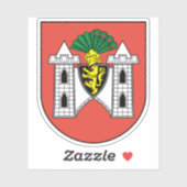 Wapen van Plauen, Duitsland Sticker (Vel)
