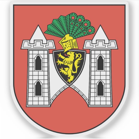 Wapen van Plauen, Duitsland Sticker (Voorkant)