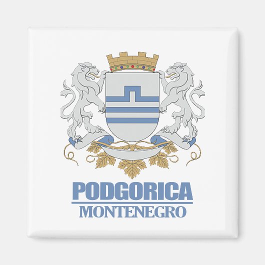 Wapen van Podgorica Magneet (Voorkant)