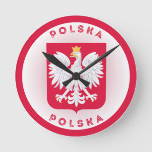 Wapen van Polen Cirkelvorm Ronde Klok
