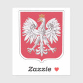 Wapen van Polen - v3 Sticker (Vel)