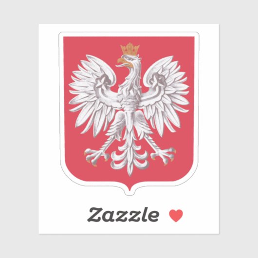 Wapen van Polen - v3 Sticker (Vel)