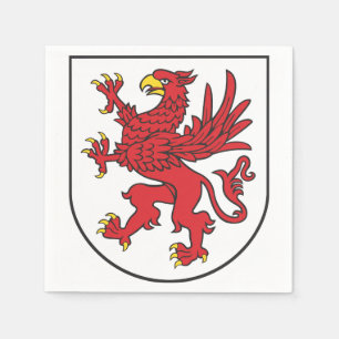 Wapen van Pommeren Majestueuze Griffin Kunst Servet